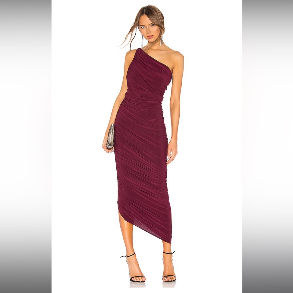 Norma Kamali Diana Gown Plum